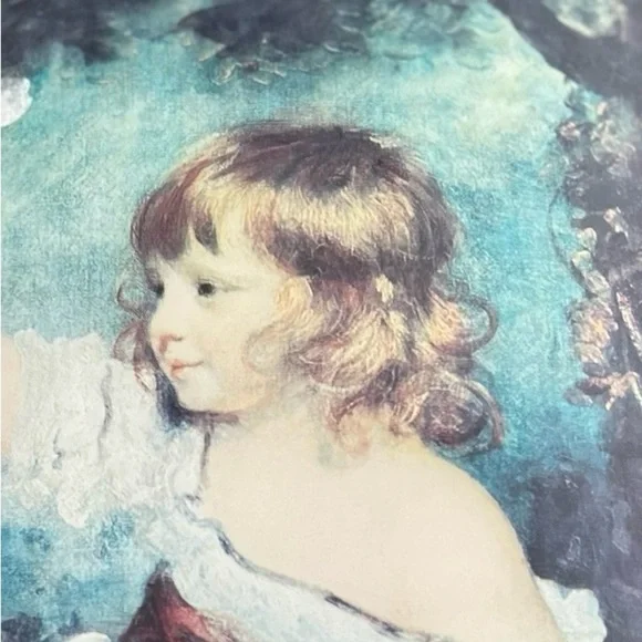 Vintage 1960’s Italian Ornate Gold Framed Reynolds Child Portrait “master hare”